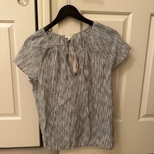 Joie blue and white blouse